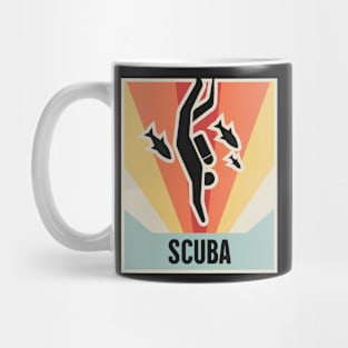 Vintage 70s Style SCUBA Diving Poster Mug